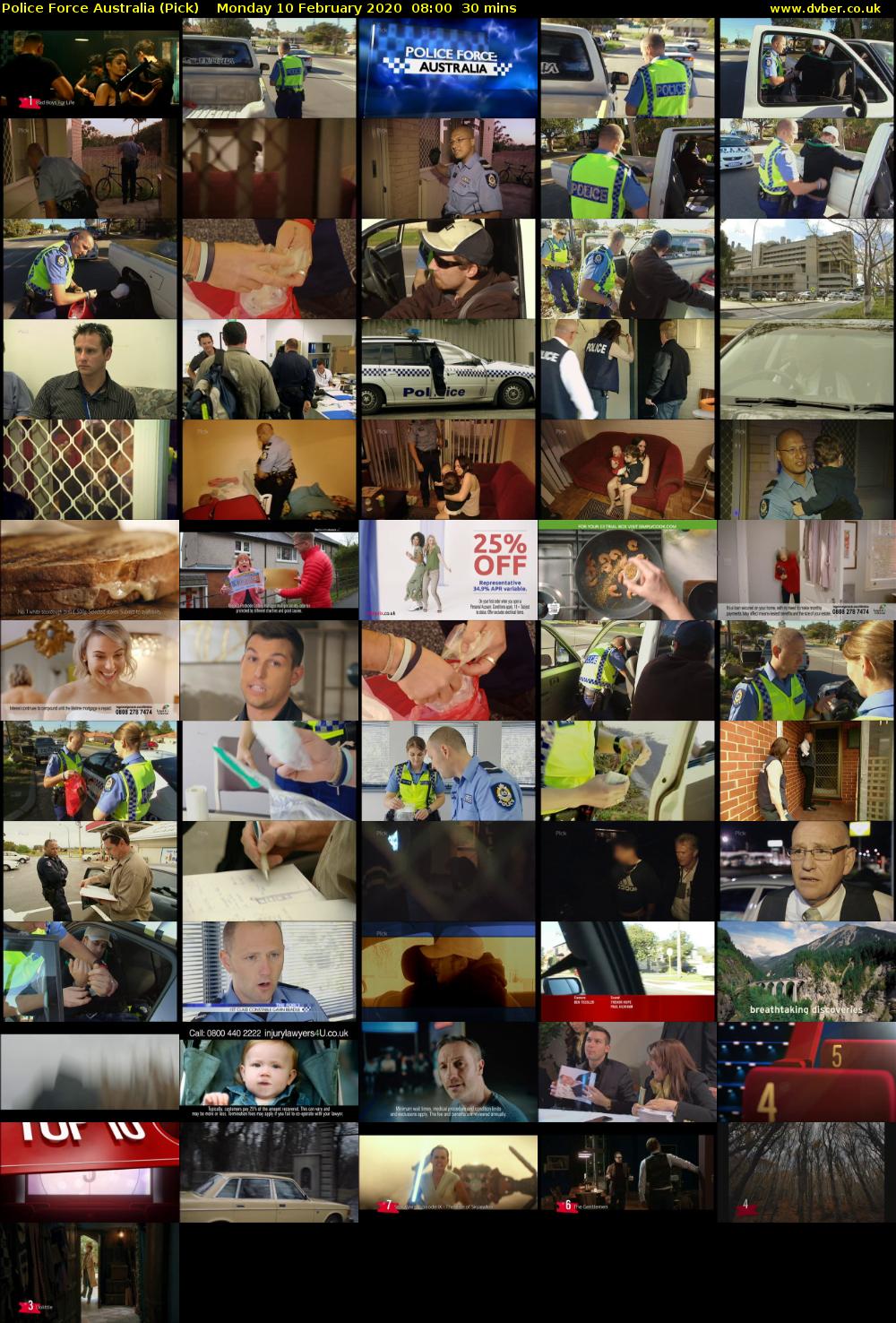 Police Force Australia (Pick) Monday 10 February 2020 08:00 - 08:30