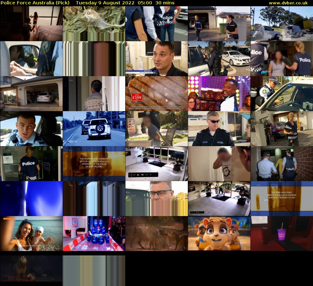 Police Force Australia (Pick) Tuesday 9 August 2022 05:00 - 05:30