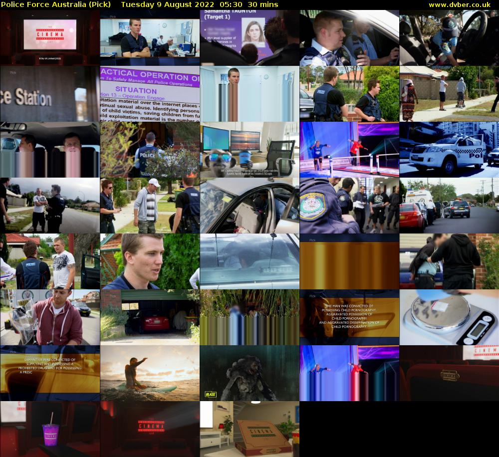 Police Force Australia (Pick) Tuesday 9 August 2022 05:30 - 06:00