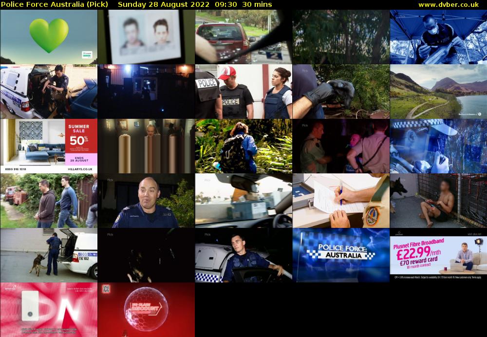 Police Force Australia (Pick) Sunday 28 August 2022 09:30 - 10:00