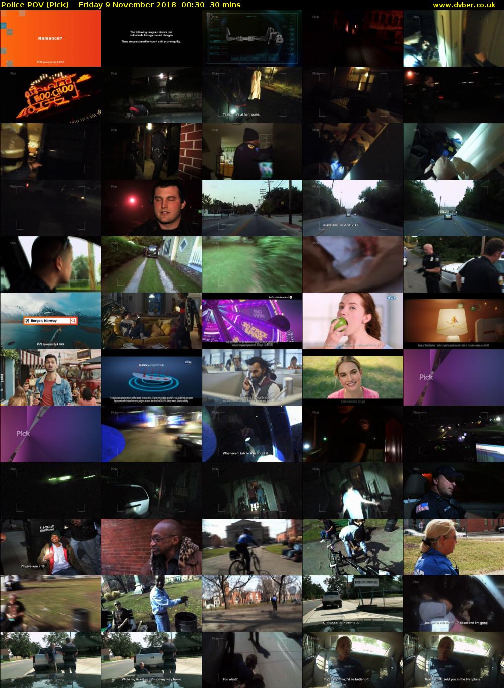 Police POV (Pick) Friday 9 November 2018 00:30 - 01:00