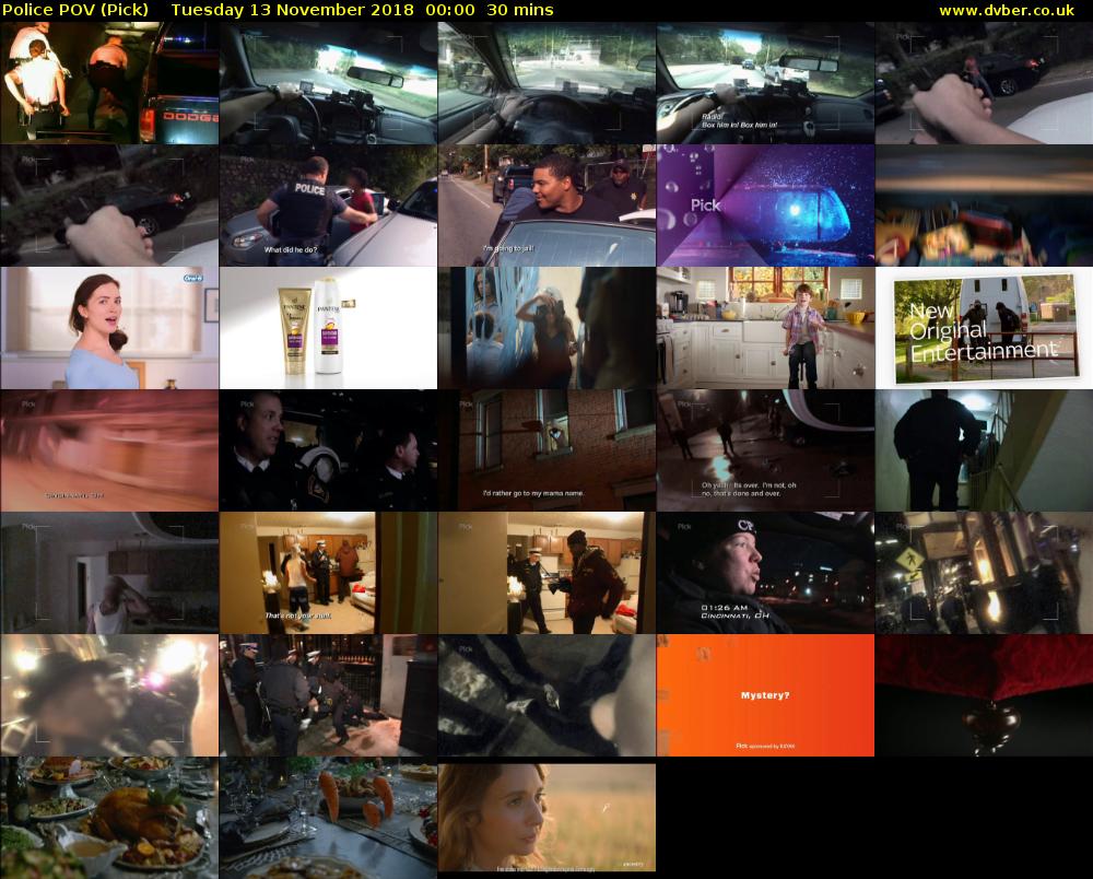Police POV (Pick) Tuesday 13 November 2018 00:00 - 00:30