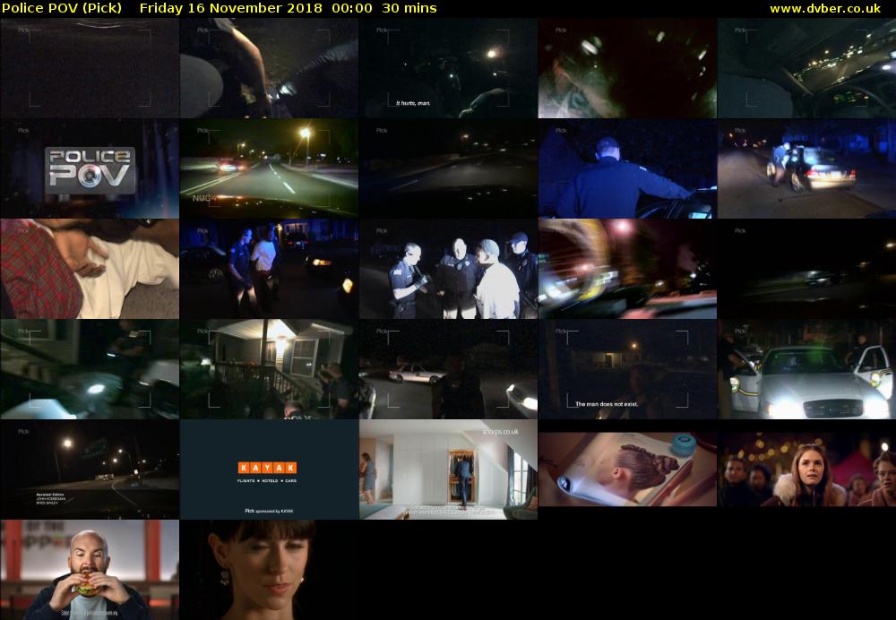 Police POV (Pick) Friday 16 November 2018 00:00 - 00:30