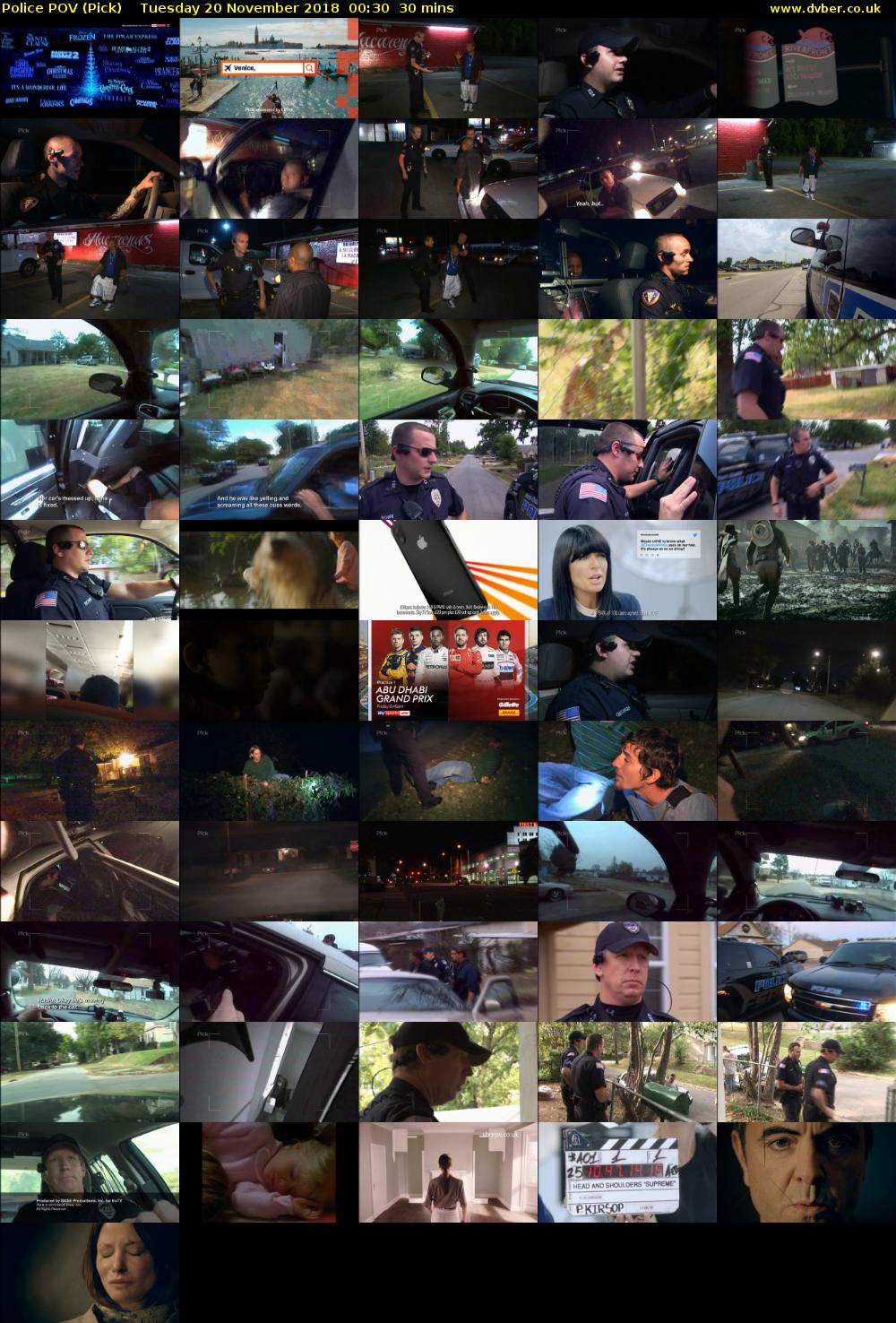 Police POV (Pick) Tuesday 20 November 2018 00:30 - 01:00