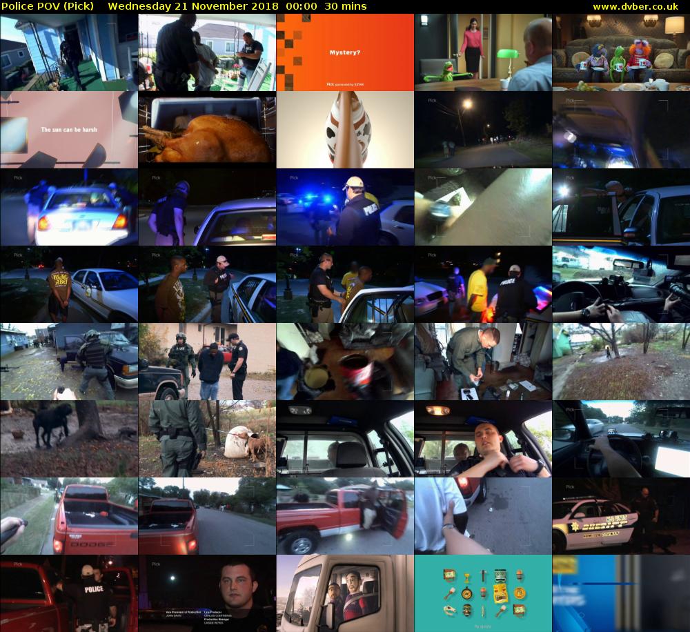 Police POV (Pick) Wednesday 21 November 2018 00:00 - 00:30