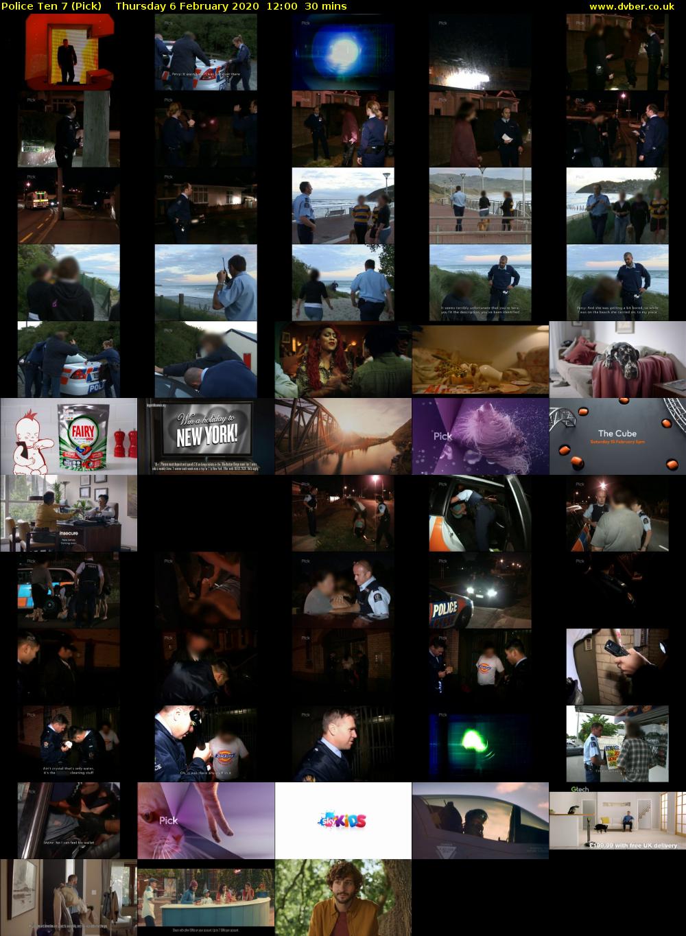 Police Ten 7 (Pick) Thursday 6 February 2020 12:00 - 12:30