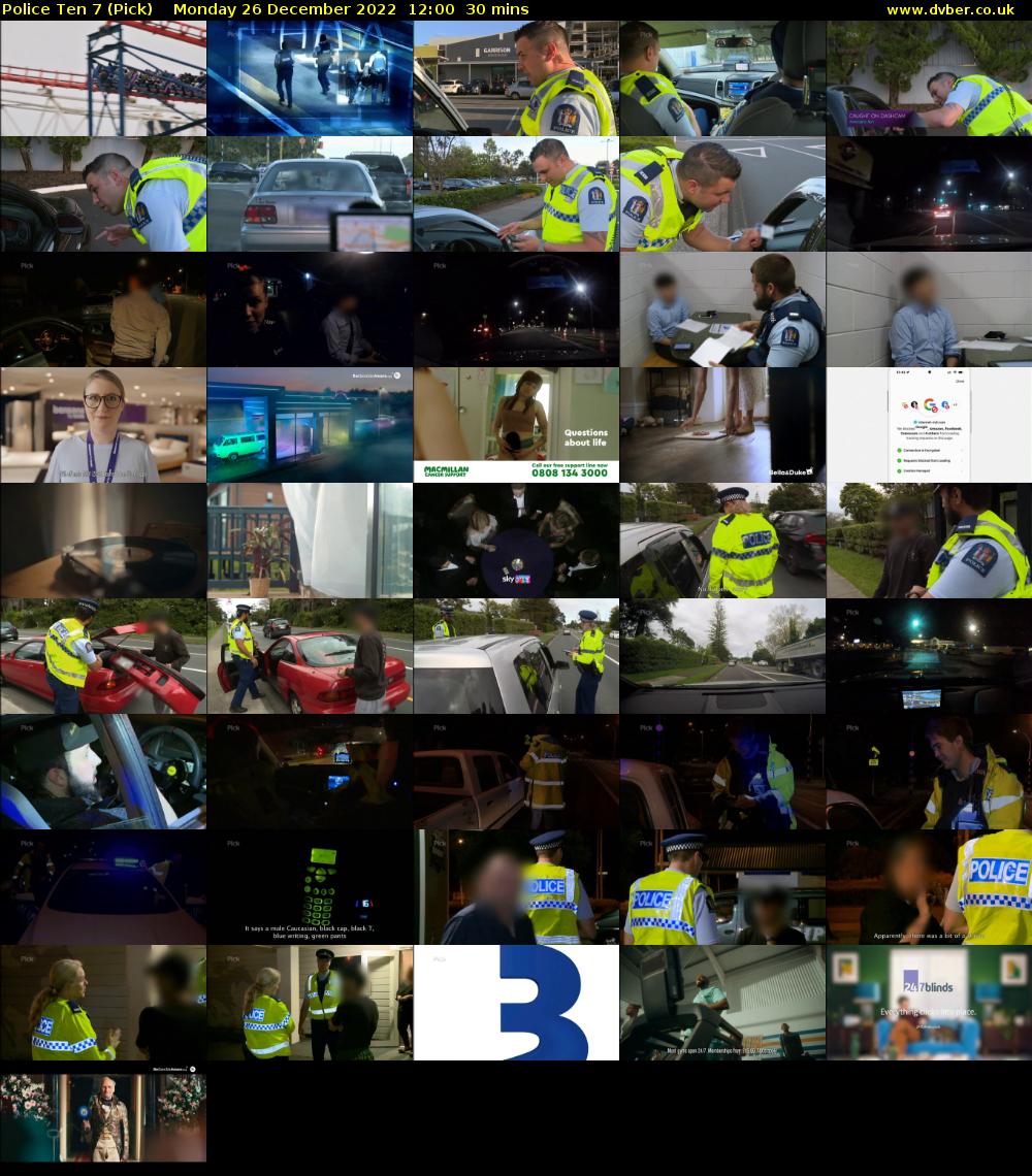 Police Ten 7 (Pick) Monday 26 December 2022 12:00 - 12:30
