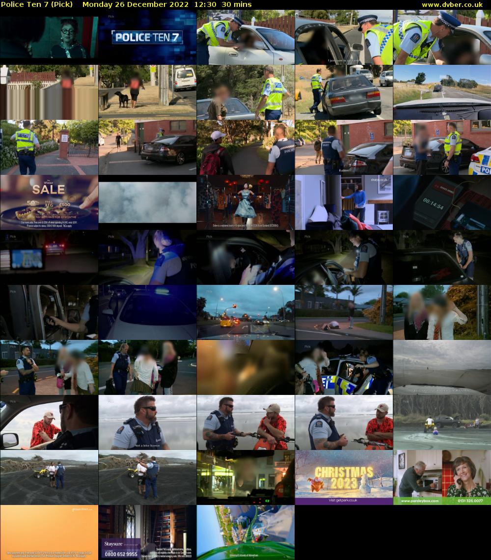 Police Ten 7 (Pick) Monday 26 December 2022 12:30 - 13:00