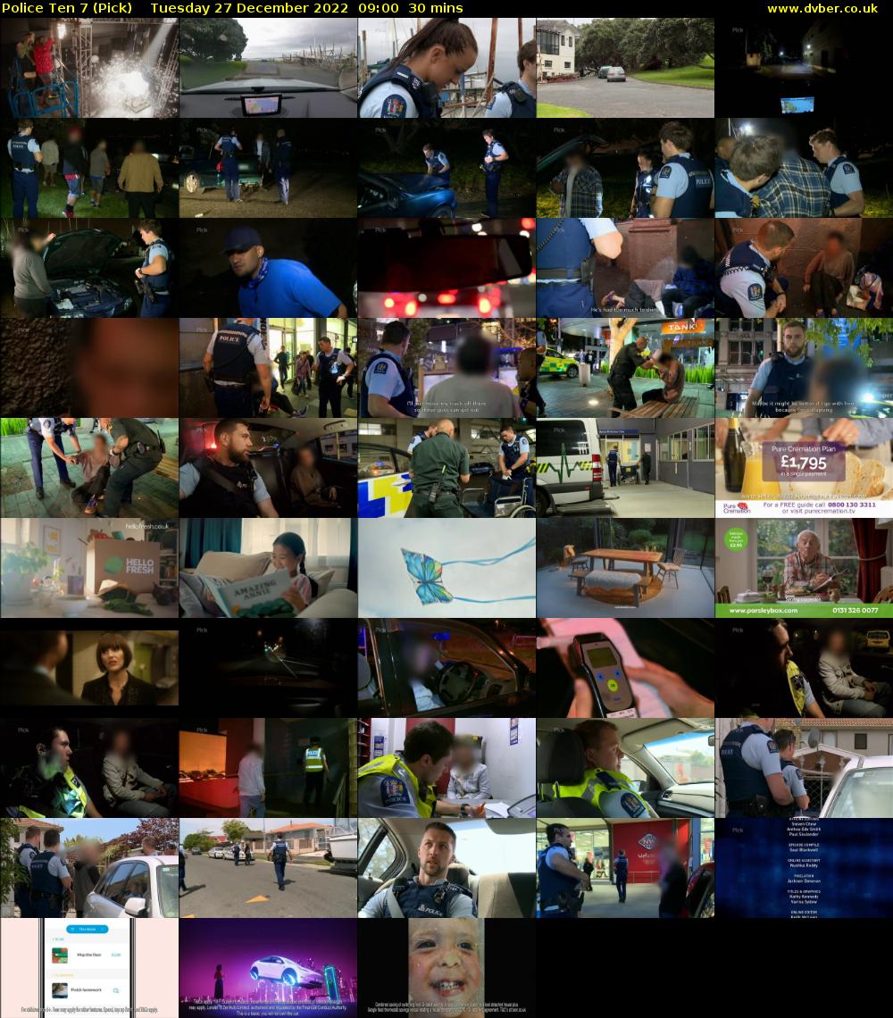 Police Ten 7 (Pick) Tuesday 27 December 2022 09:00 - 09:30