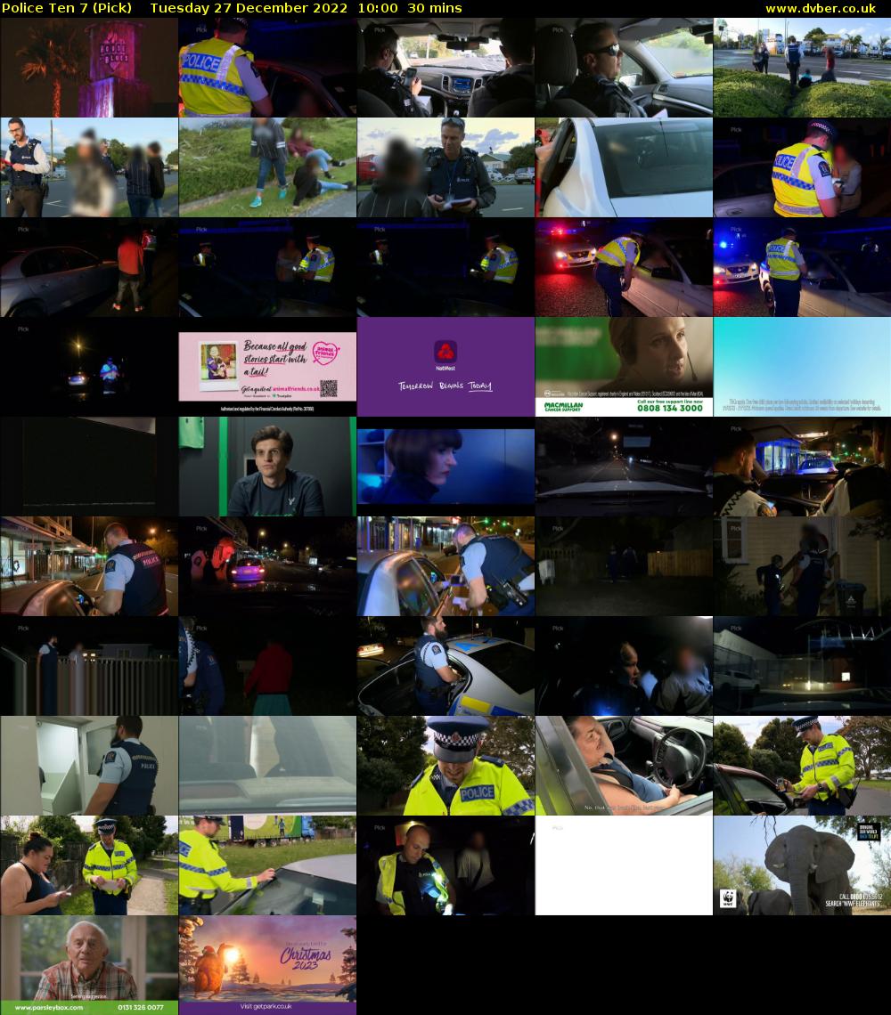 Police Ten 7 (Pick) Tuesday 27 December 2022 10:00 - 10:30