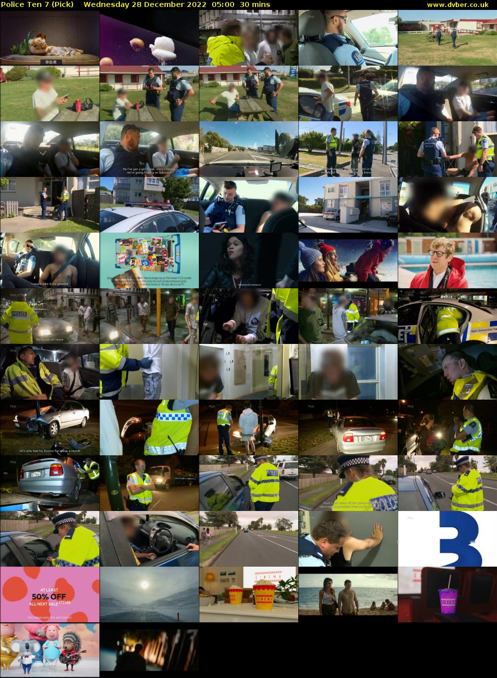 Police Ten 7 (Pick) Wednesday 28 December 2022 05:00 - 05:30