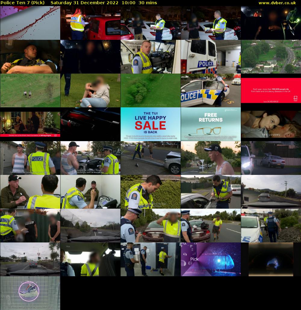 Police Ten 7 (Pick) Saturday 31 December 2022 10:00 - 10:30