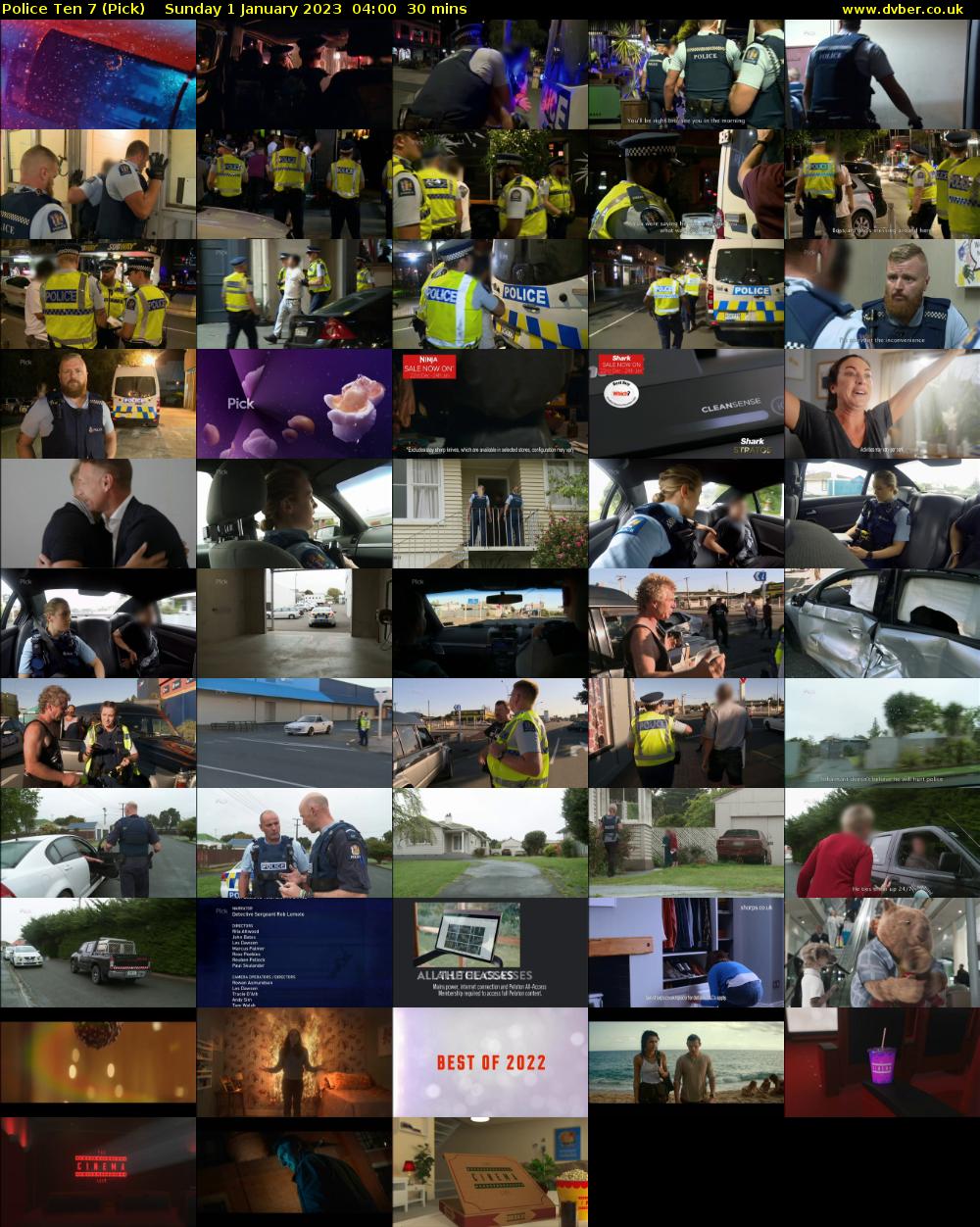 Police Ten 7 (Pick) Sunday 1 January 2023 04:00 - 04:30