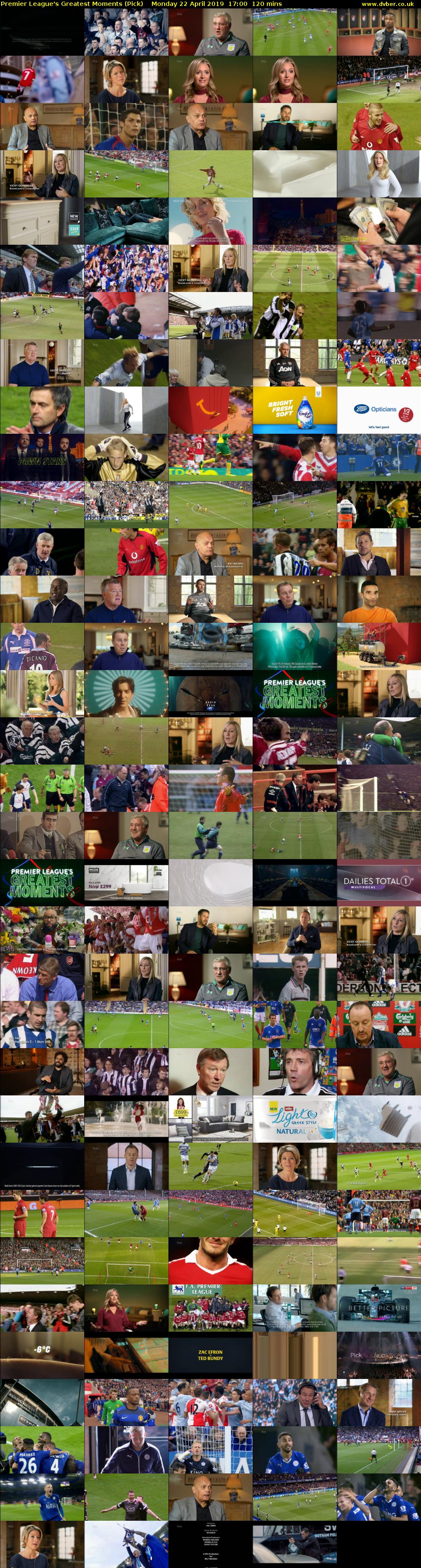 Premier League's Greatest Moments (Pick) Monday 22 April 2019 17:00 - 19:00