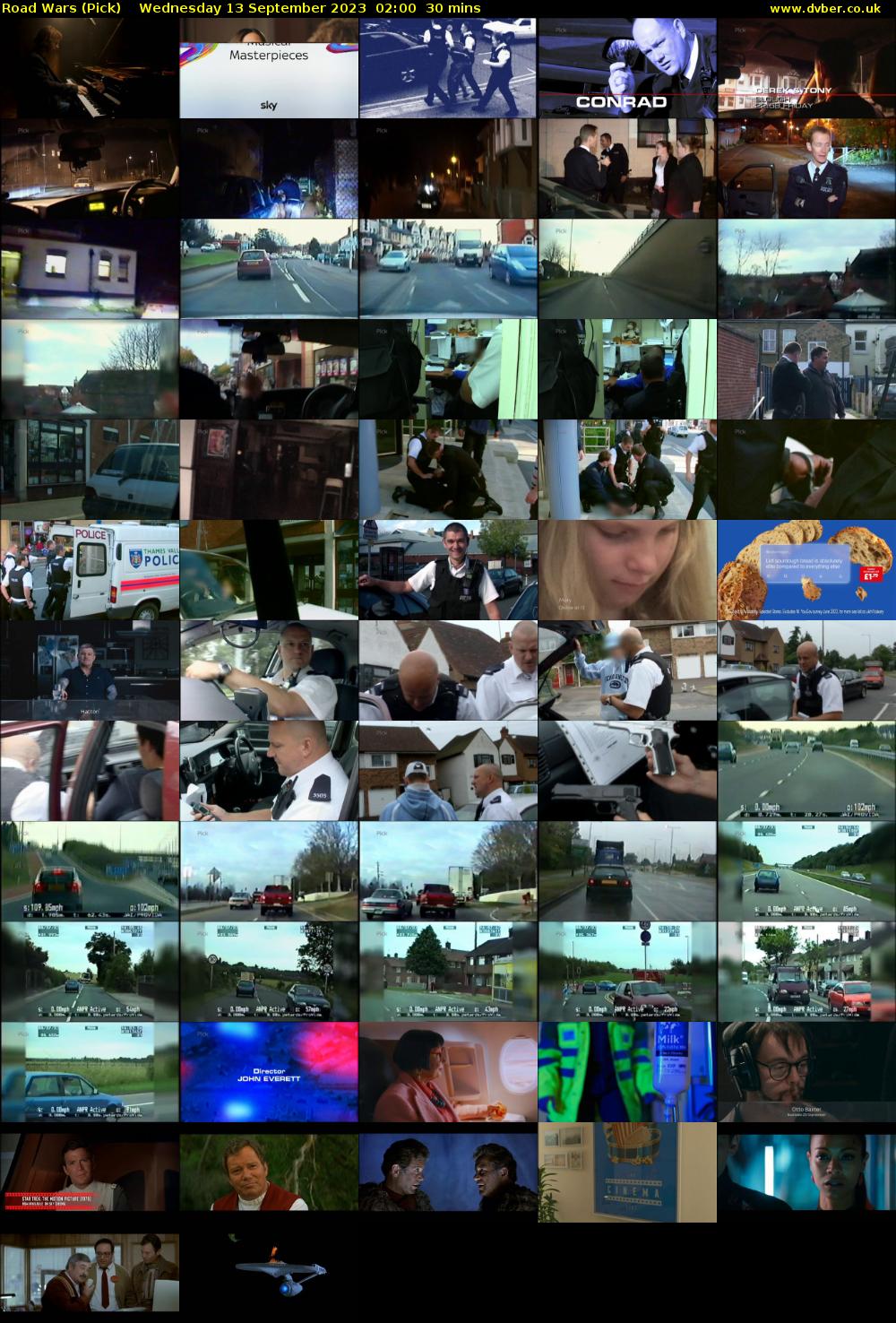 Road Wars (Pick) Wednesday 13 September 2023 02:00 - 02:30
