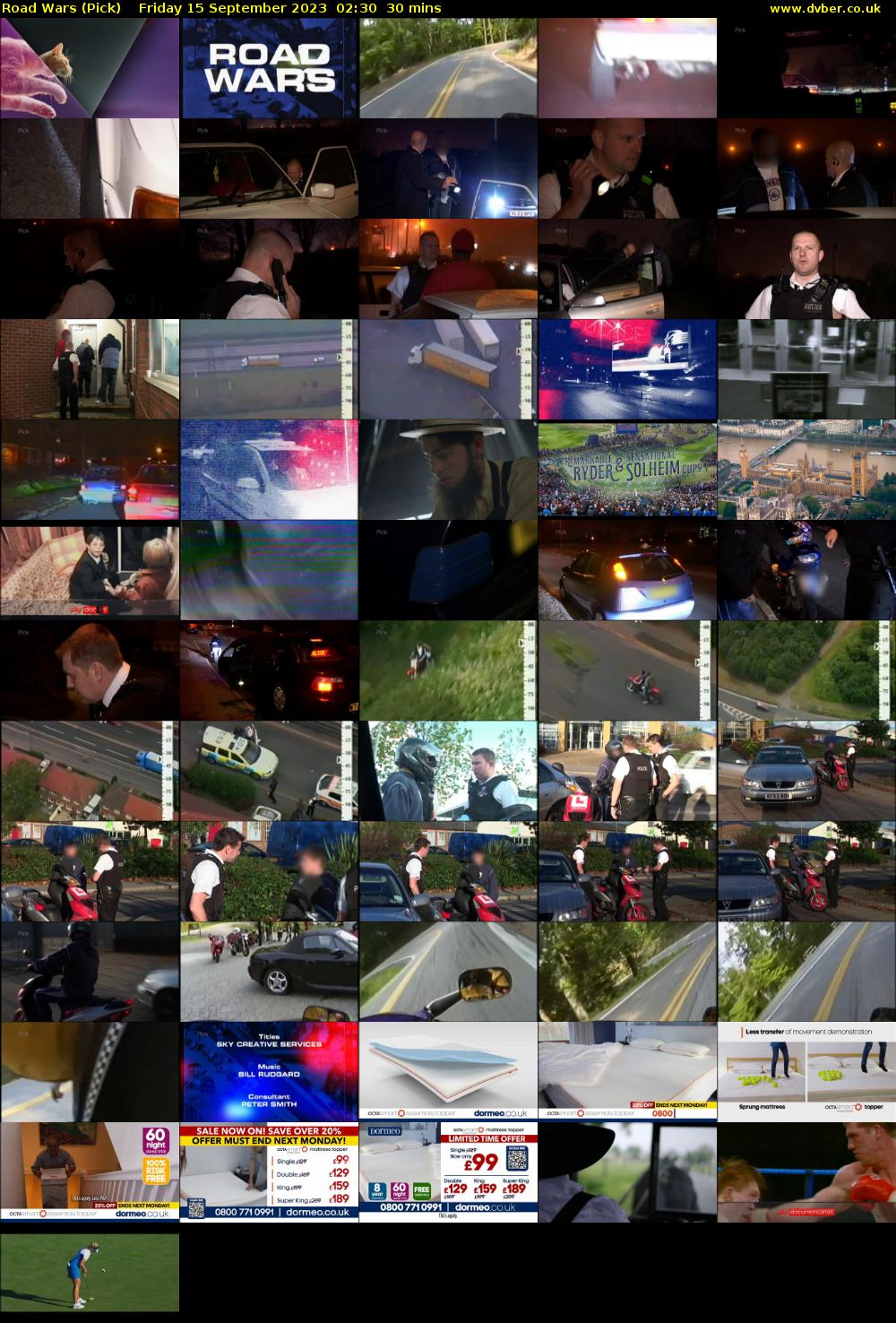Road Wars (Pick) Friday 15 September 2023 02:30 - 03:00