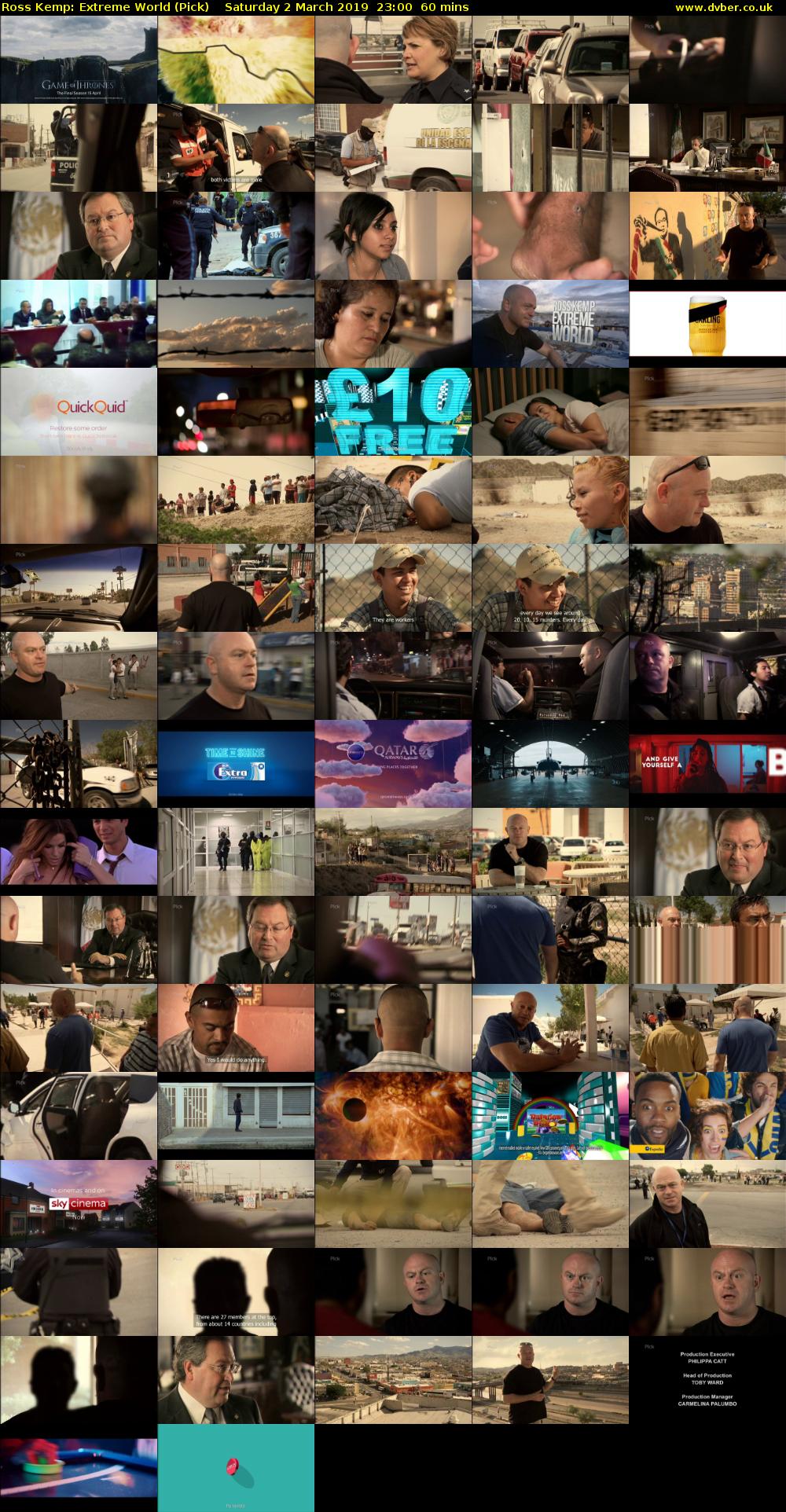 Ross Kemp: Extreme World (Pick) Saturday 2 March 2019 23:00 - 00:00