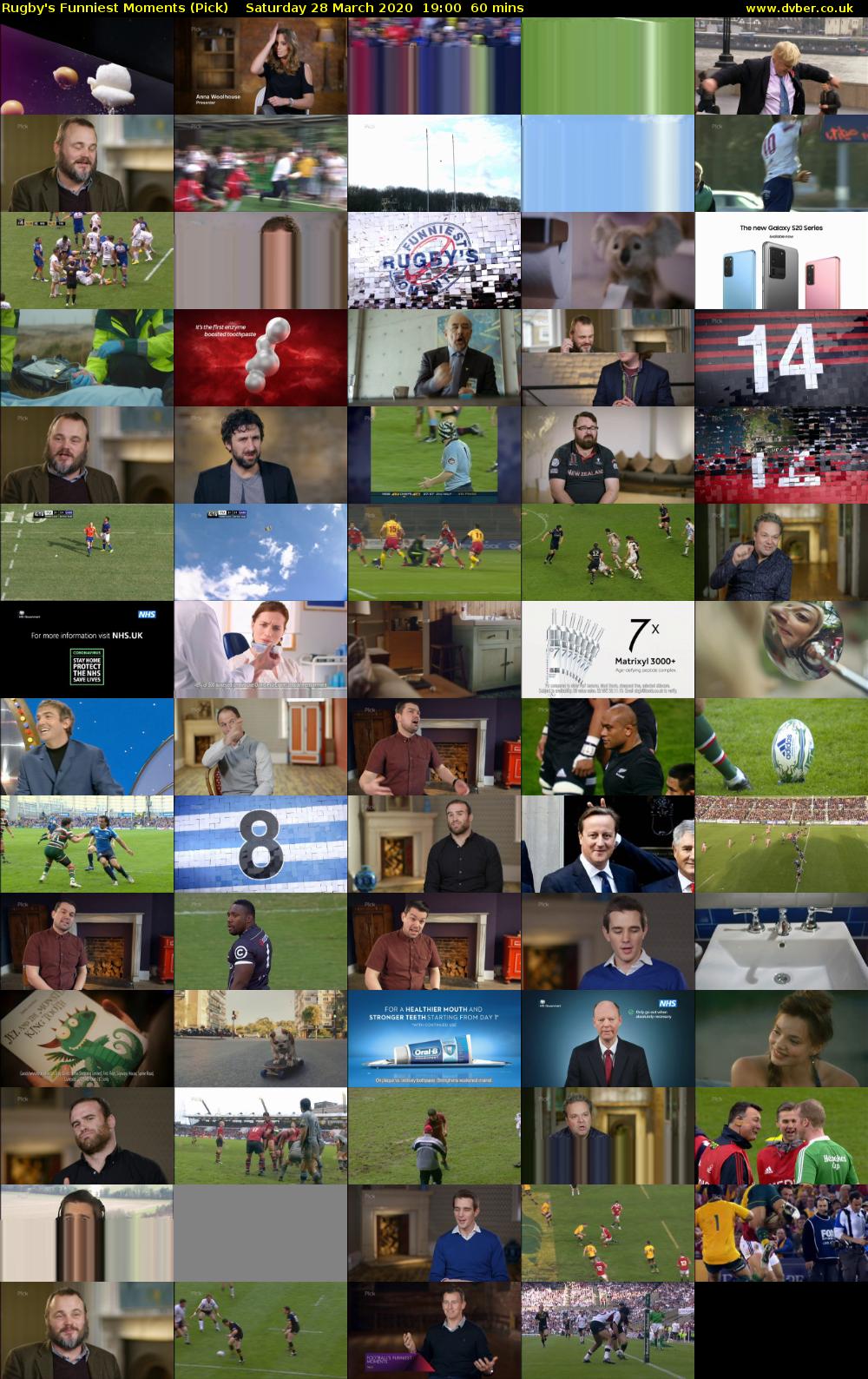 Rugby's Funniest Moments (Pick) Saturday 28 March 2020 19:00 - 20:00