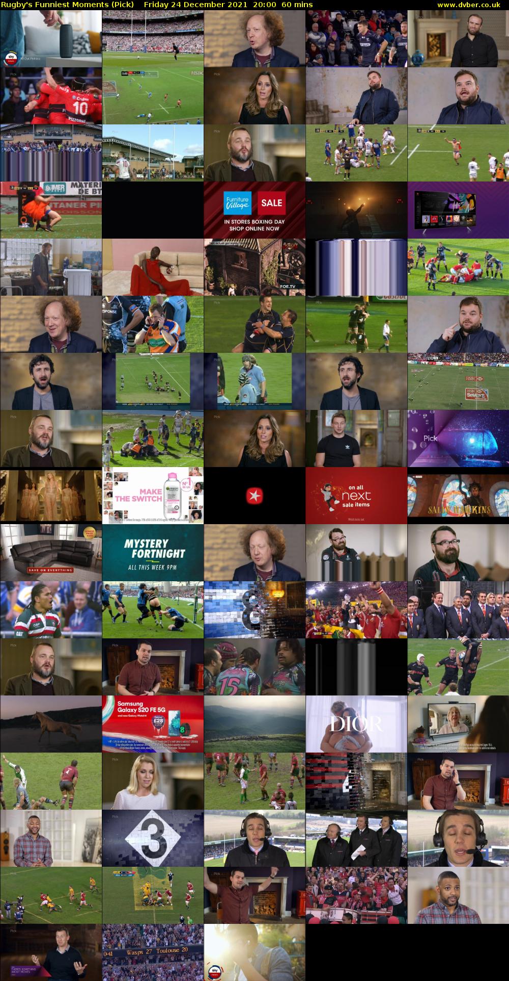 Rugby's Funniest Moments (Pick) Friday 24 December 2021 20:00 - 21:00