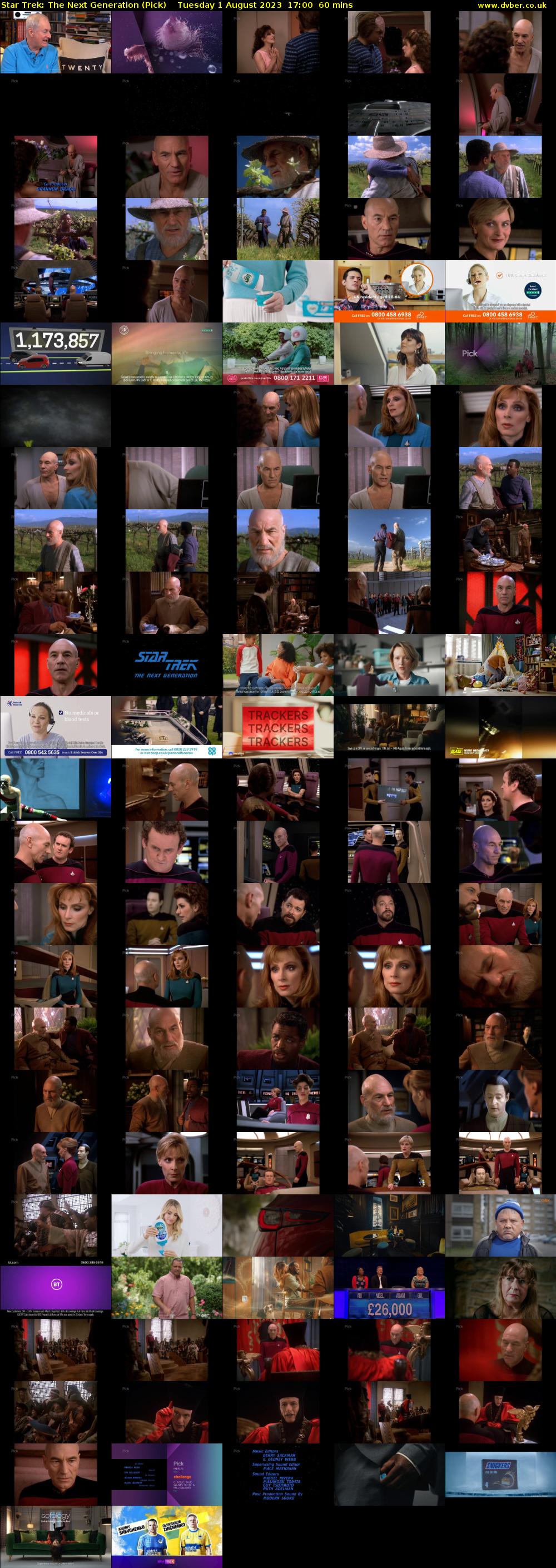 Star Trek: The Next Generation (Pick) Tuesday 1 August 2023 17:00 - 18:00