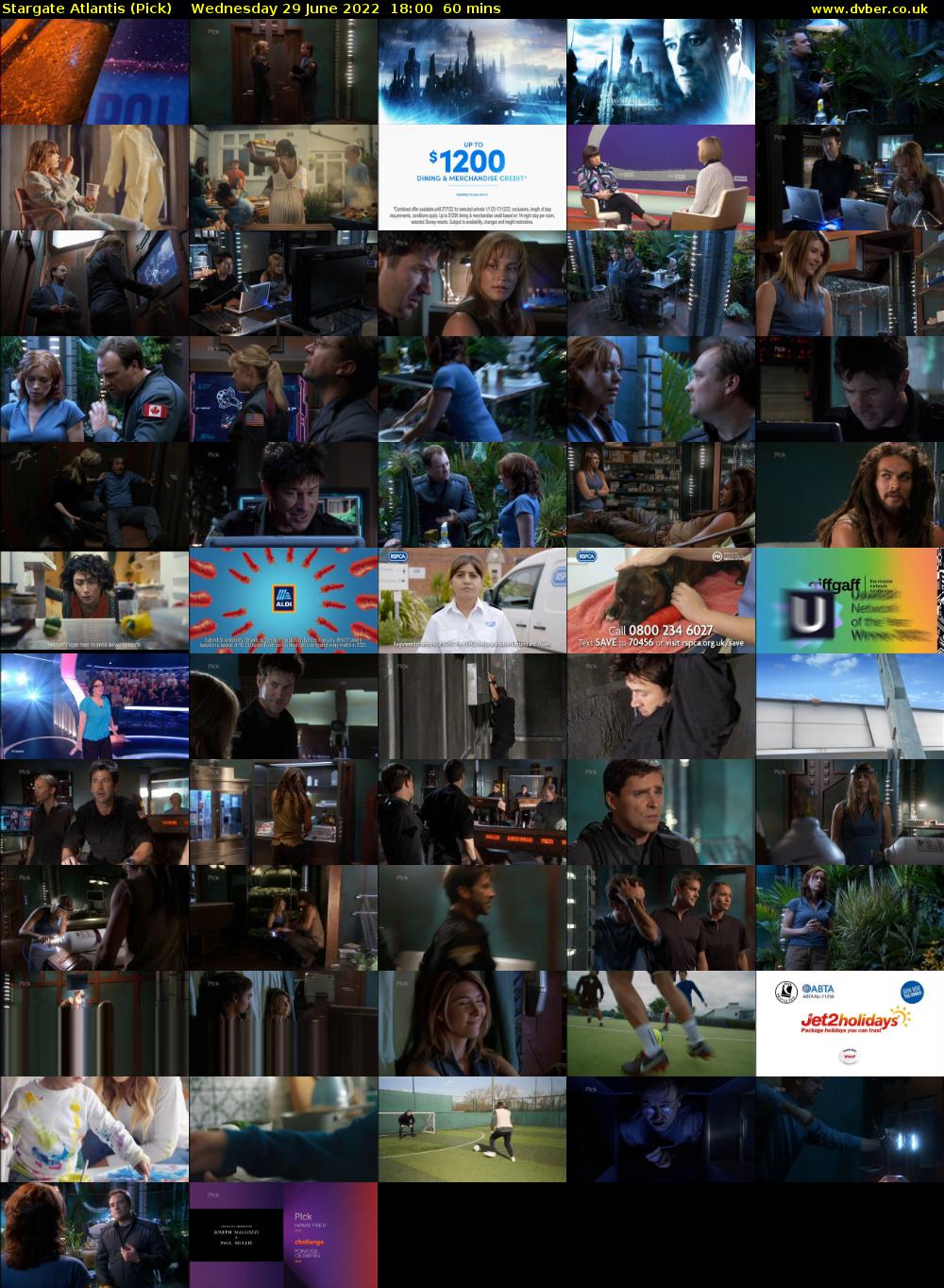 Stargate Atlantis (Pick) Wednesday 29 June 2022 18:00 - 19:00