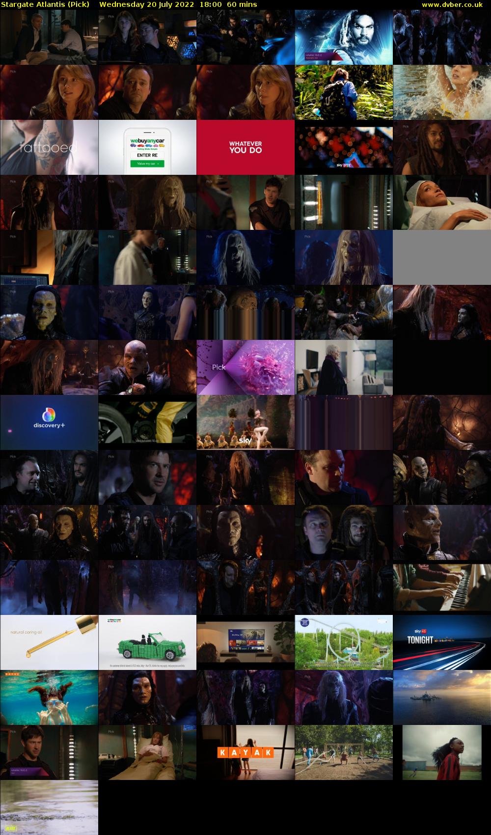 Stargate Atlantis (Pick) Wednesday 20 July 2022 18:00 - 19:00