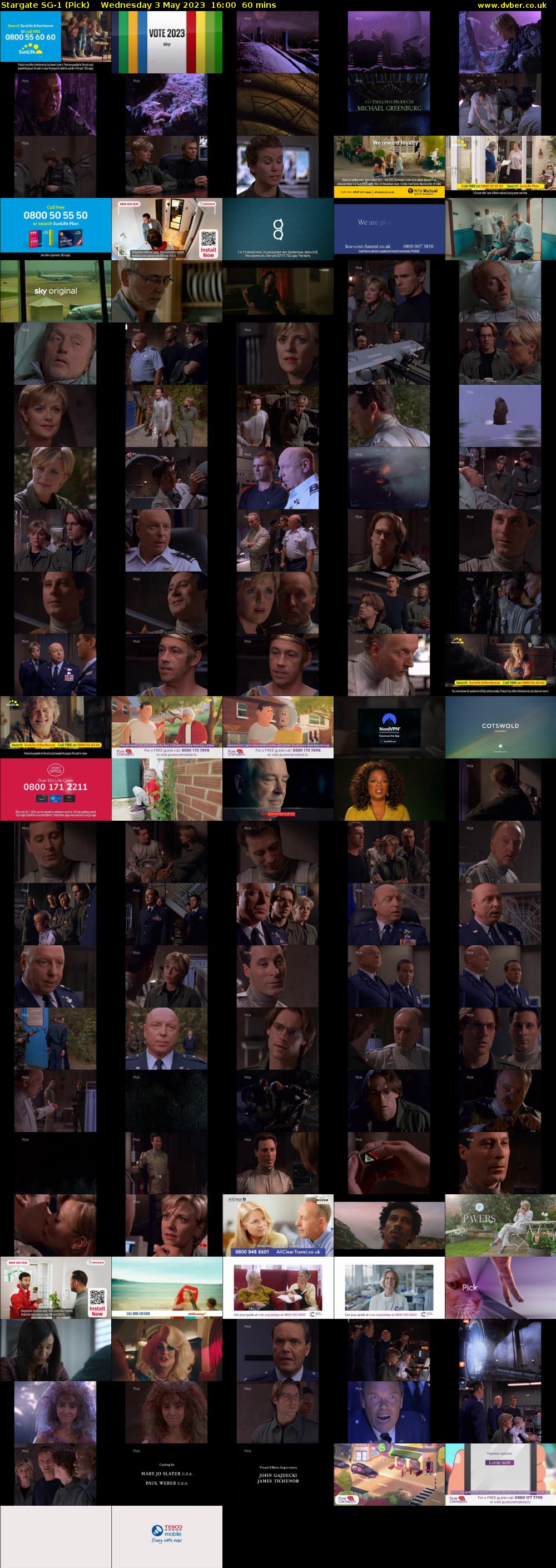 Stargate SG-1 (Pick) Wednesday 3 May 2023 16:00 - 17:00