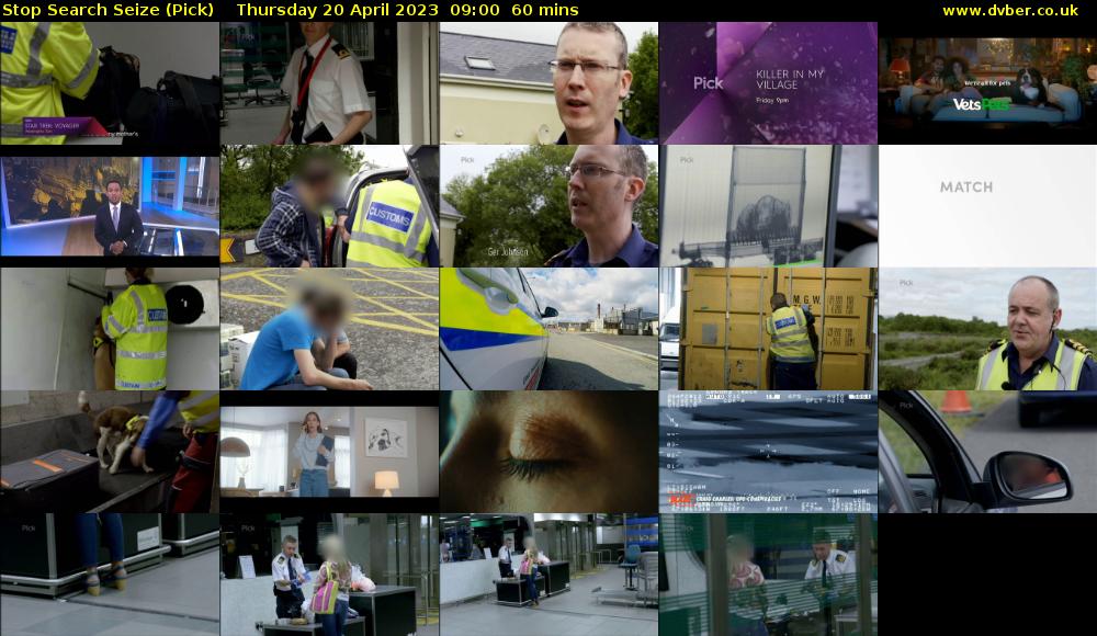 Stop Search Seize (Pick) Thursday 20 April 2023 09:00 - 10:00