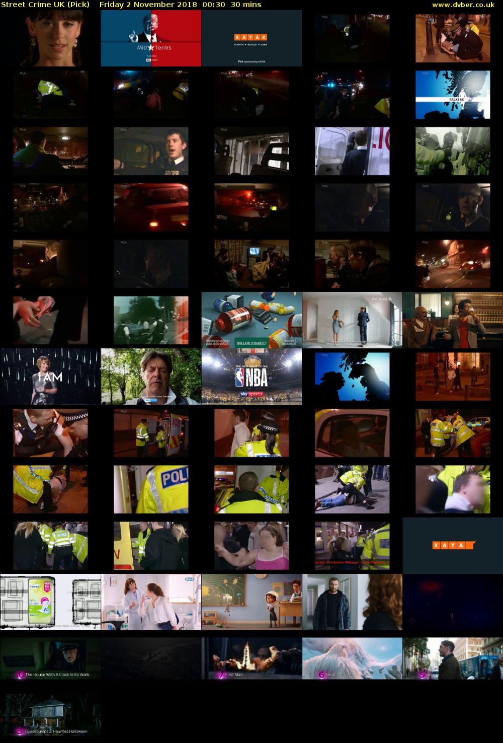 Street Crime UK (Pick) Friday 2 November 2018 00:30 - 01:00