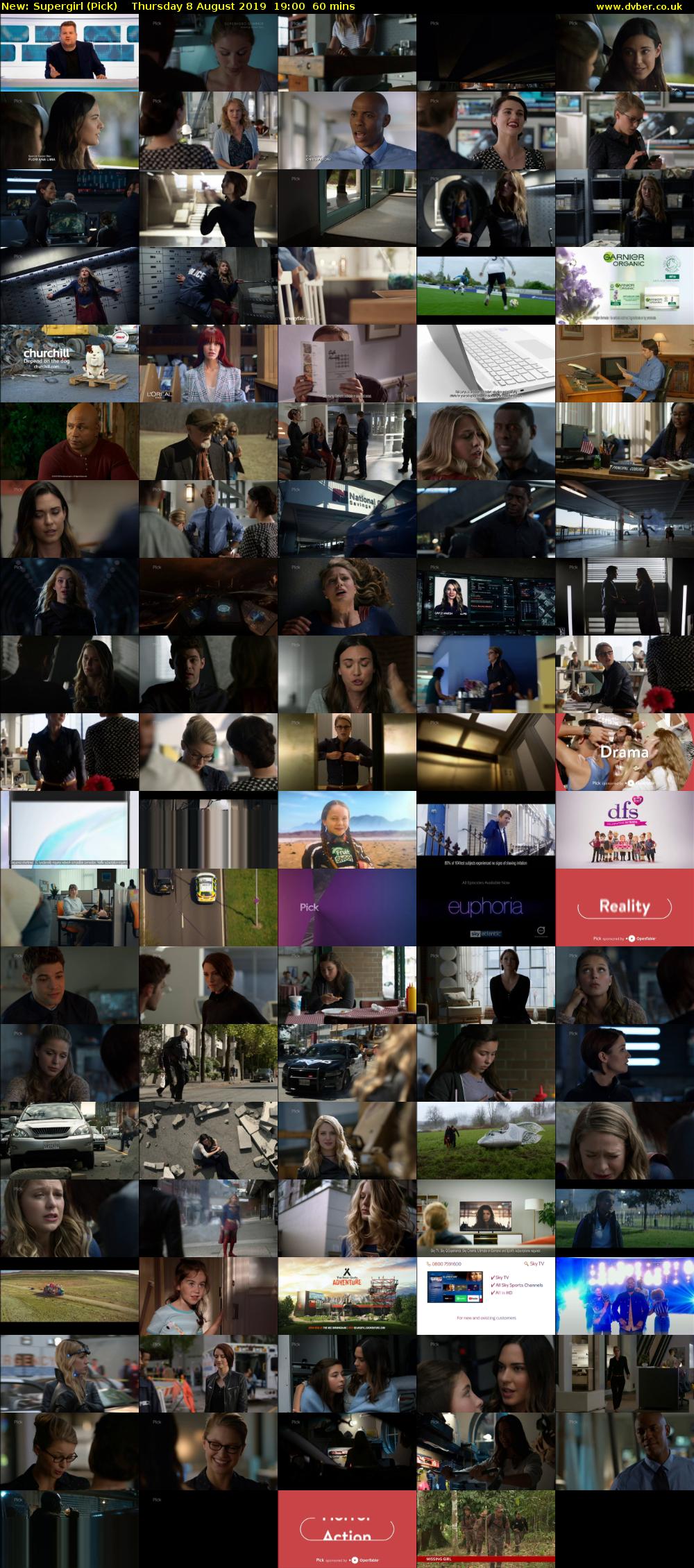 Supergirl (Pick) Thursday 8 August 2019 19:00 - 20:00