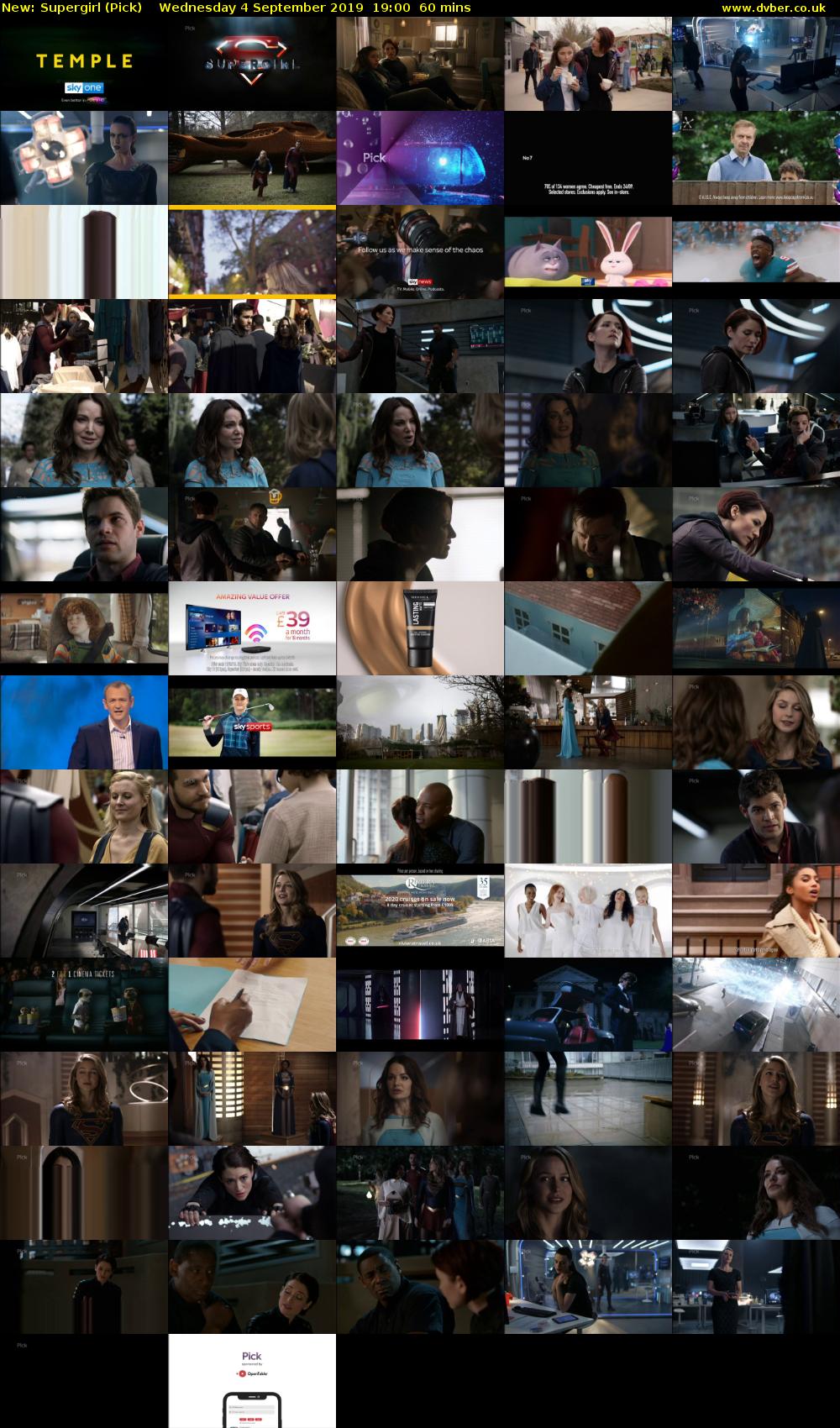 Supergirl (Pick) Wednesday 4 September 2019 19:00 - 20:00