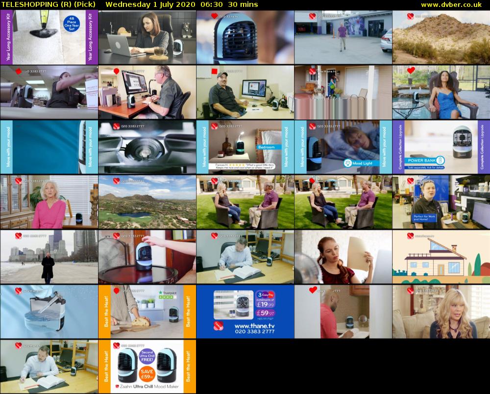 TELESHOPPING (R) (Pick) Wednesday 1 July 2020 06:30 - 07:00