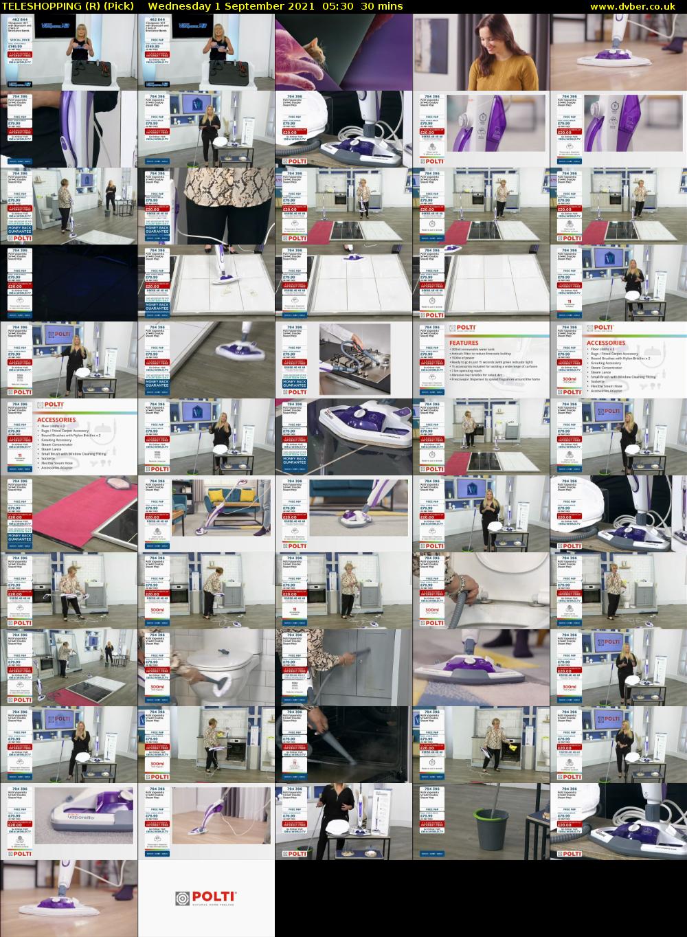 TELESHOPPING (R) (Pick) Wednesday 1 September 2021 06:30 - 07:00