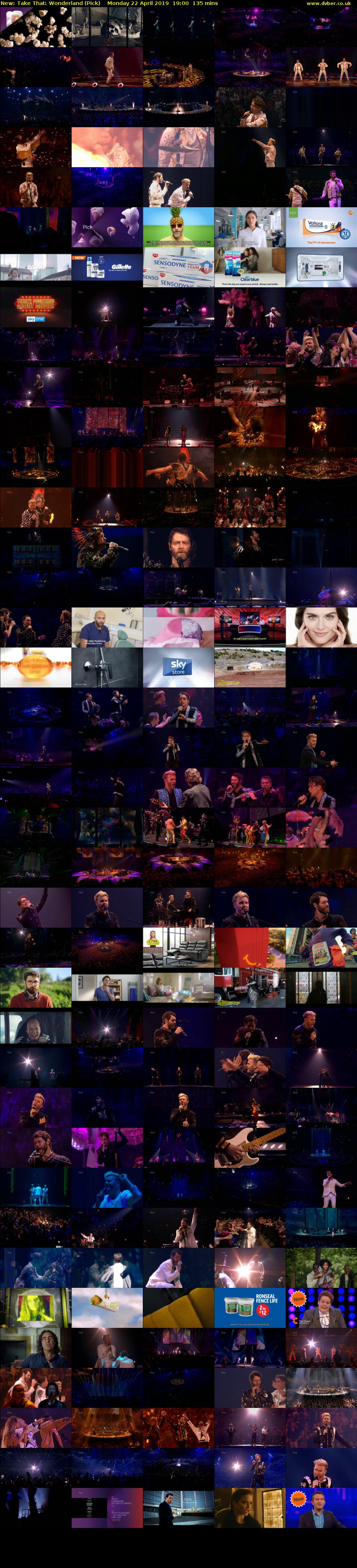Take That: Wonderland (Pick) Monday 22 April 2019 19:00 - 21:15