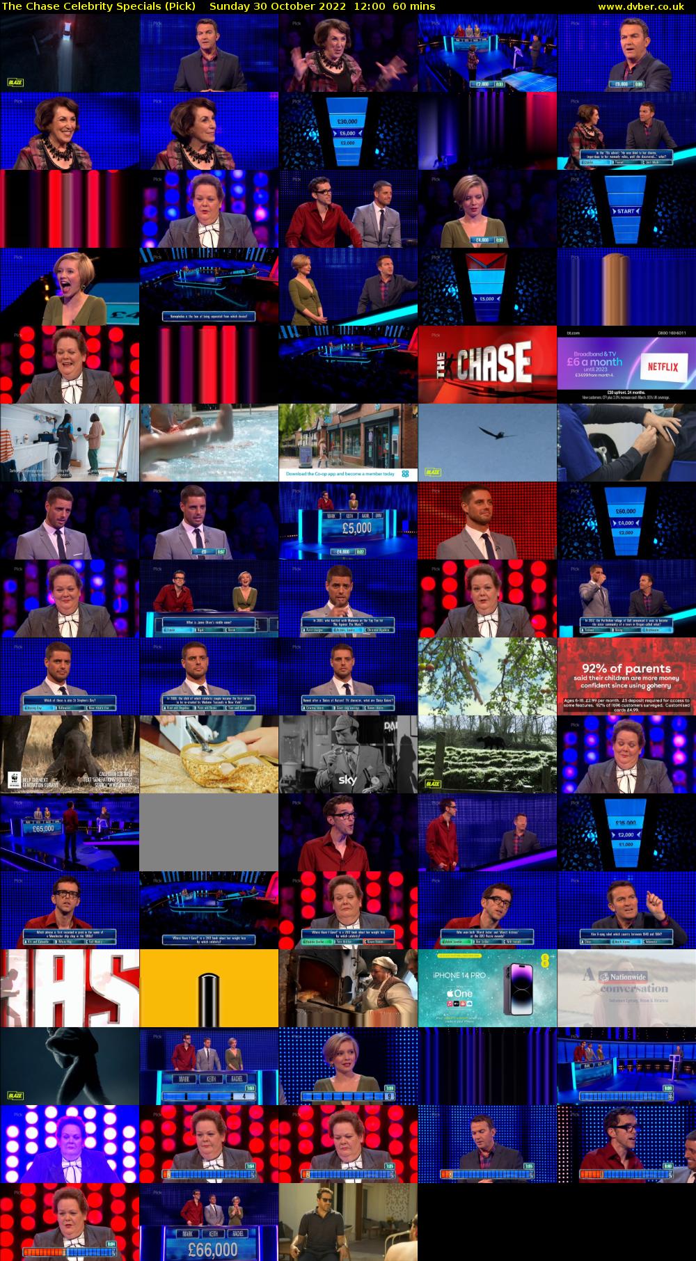 The Chase Celebrity Specials (Pick) Sunday 30 October 2022 12:00 - 13:00