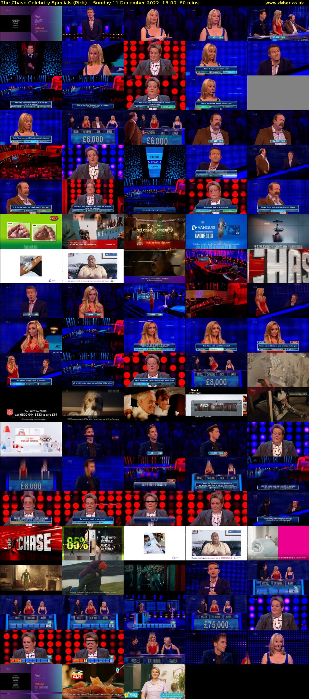 The Chase Celebrity Specials (Pick) Sunday 11 December 2022 13:00 - 14:00