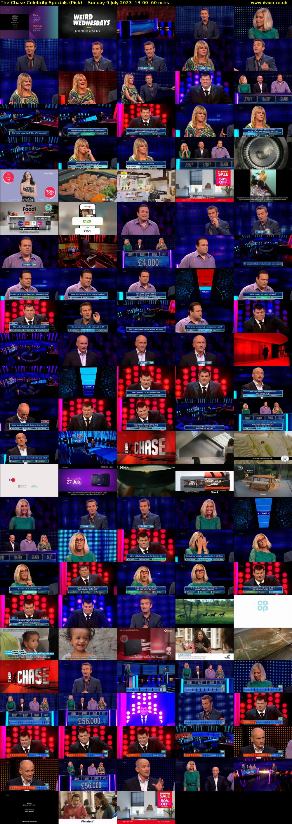 The Chase Celebrity Specials (Pick) Sunday 9 July 2023 13:00 - 14:00