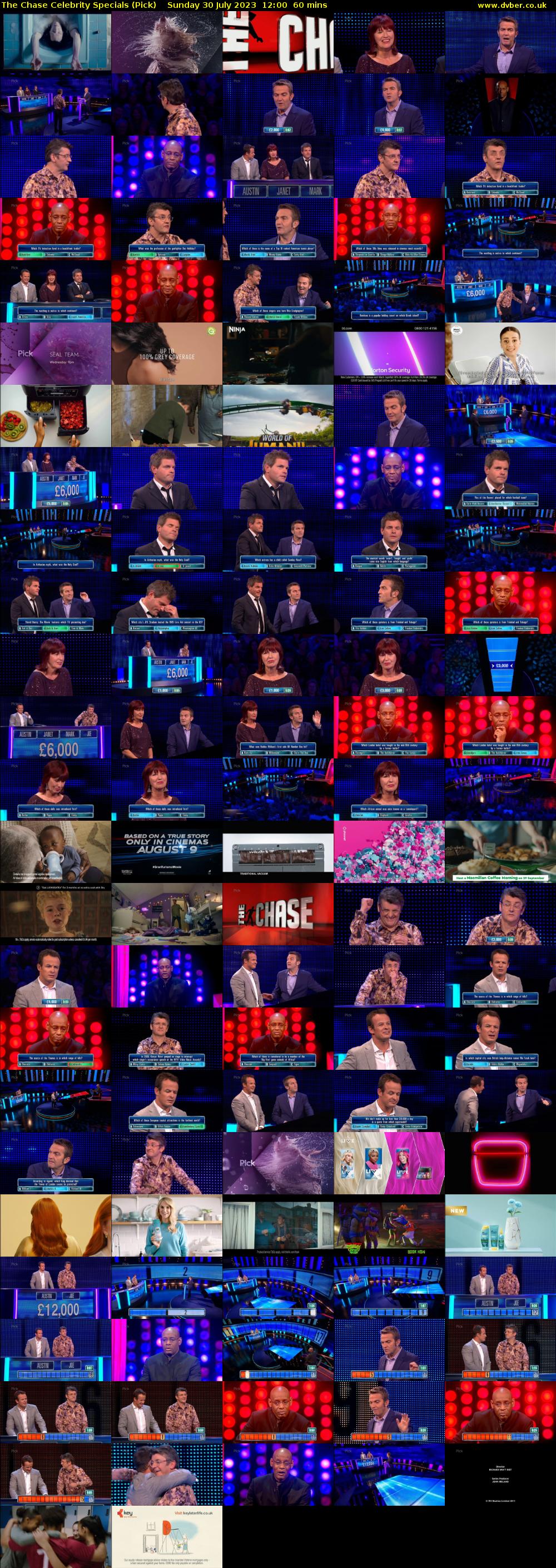 The Chase Celebrity Specials (Pick) Sunday 30 July 2023 12:00 - 13:00
