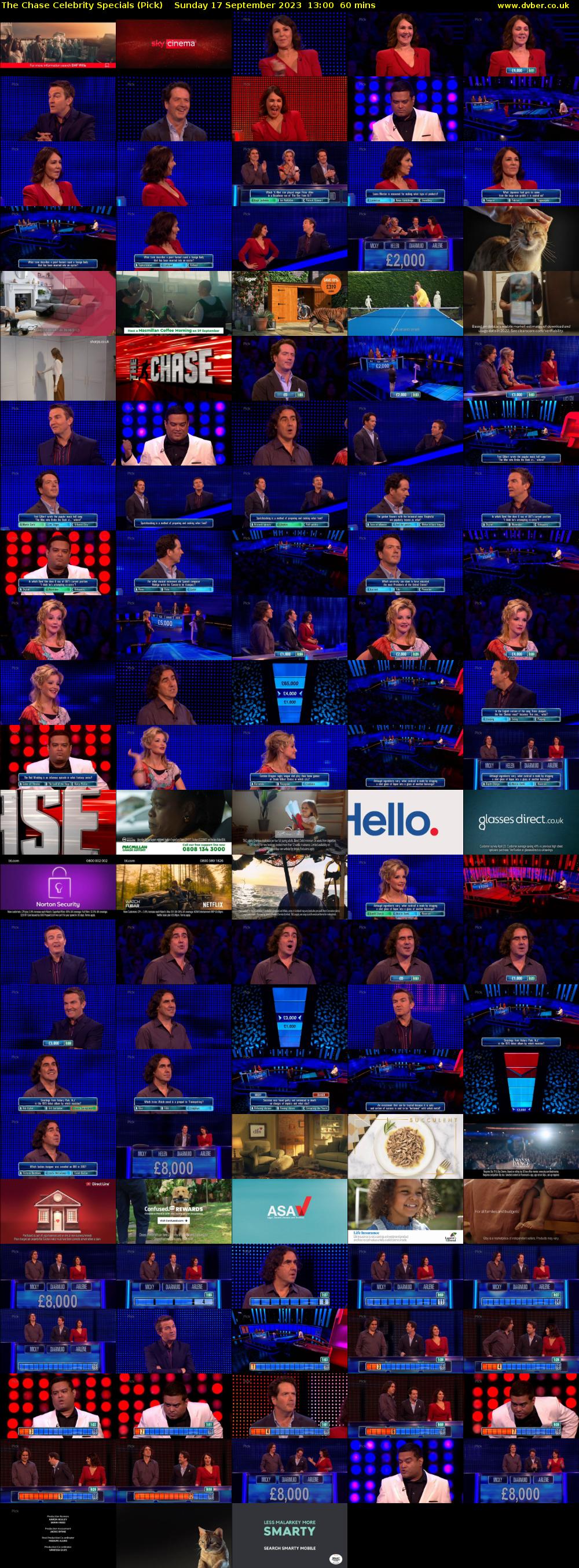 The Chase Celebrity Specials (Pick) Sunday 17 September 2023 13:00 - 14:00