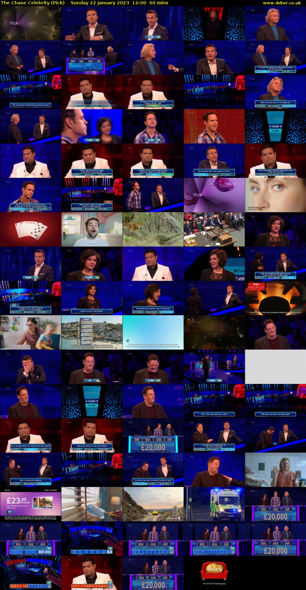 The Chase Celebrity (Pick) Sunday 22 January 2023 12:00 - 13:00