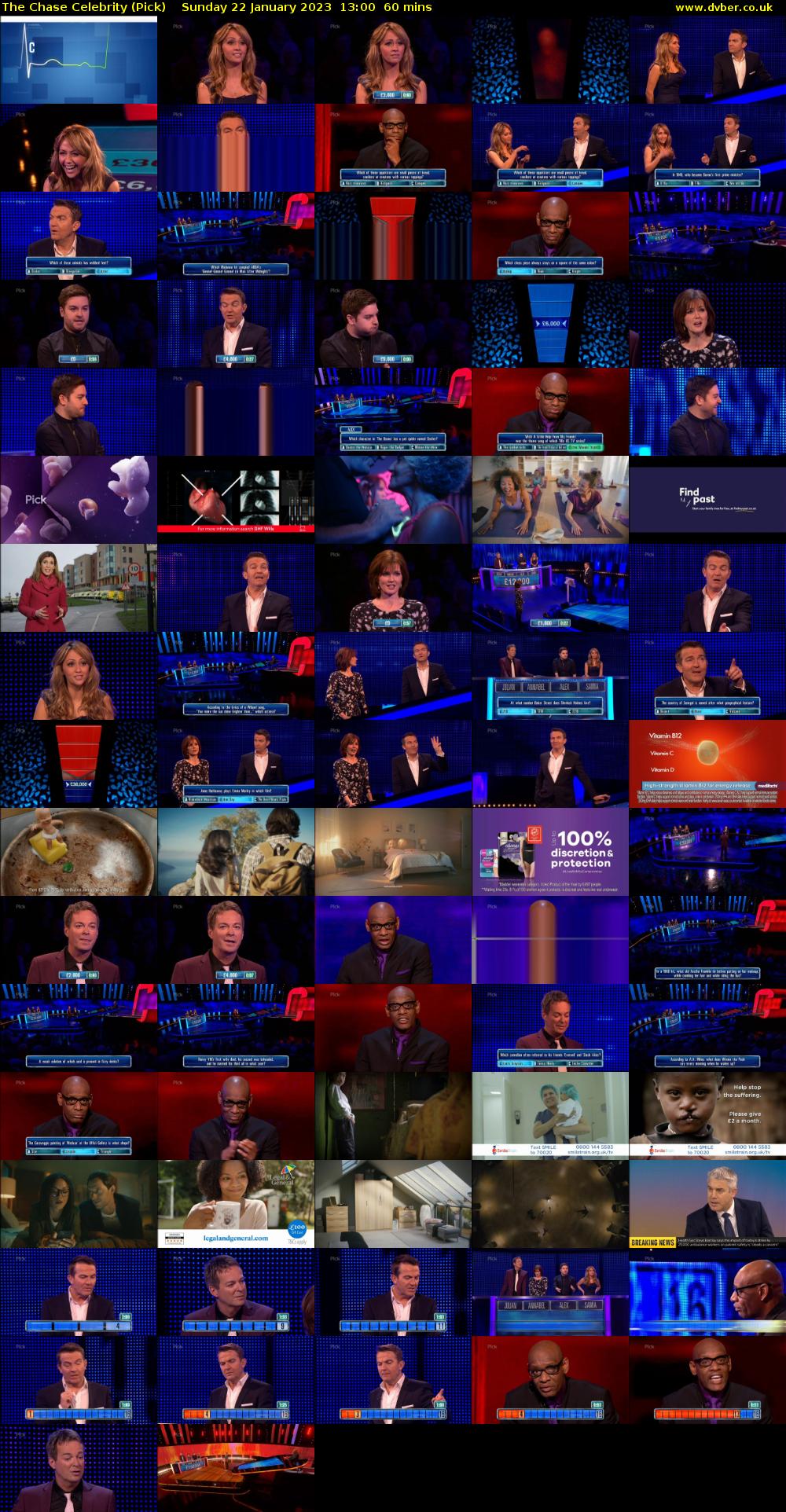 The Chase Celebrity (Pick) Sunday 22 January 2023 13:00 - 14:00