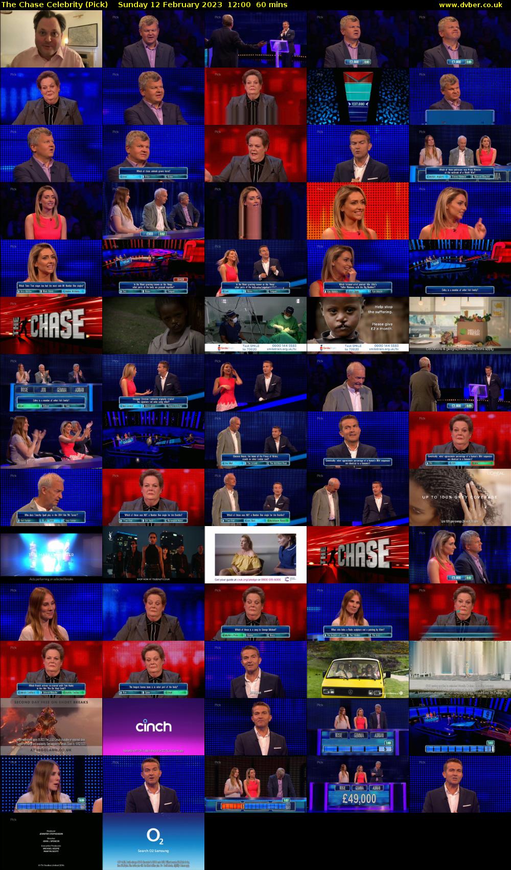 The Chase Celebrity (Pick) Sunday 12 February 2023 12:00 - 13:00