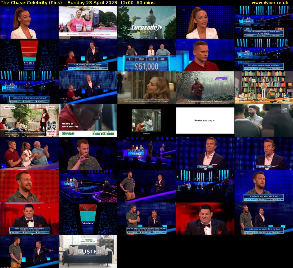 The Chase Celebrity (Pick) Sunday 23 April 2023 12:00 - 13:00