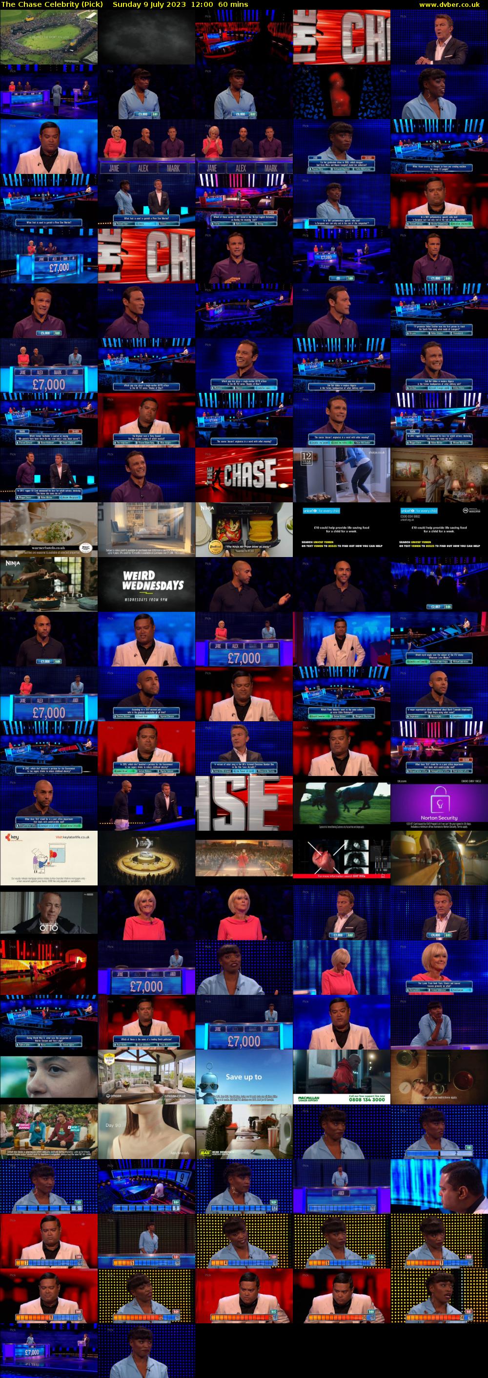 The Chase Celebrity (Pick) Sunday 9 July 2023 12:00 - 13:00