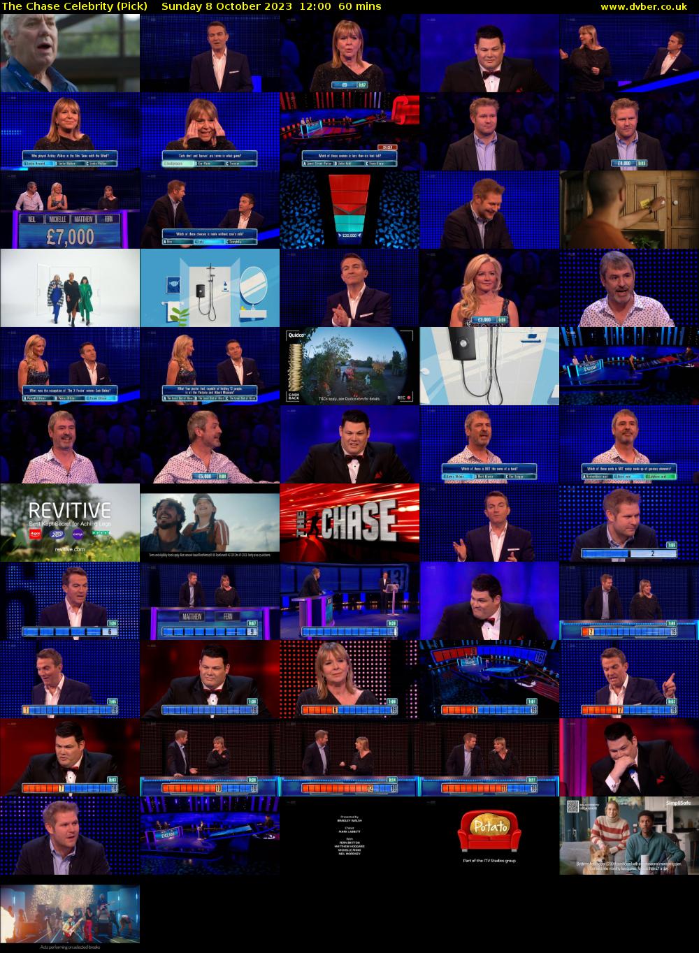 The Chase Celebrity (Pick) Sunday 8 October 2023 12:00 - 13:00