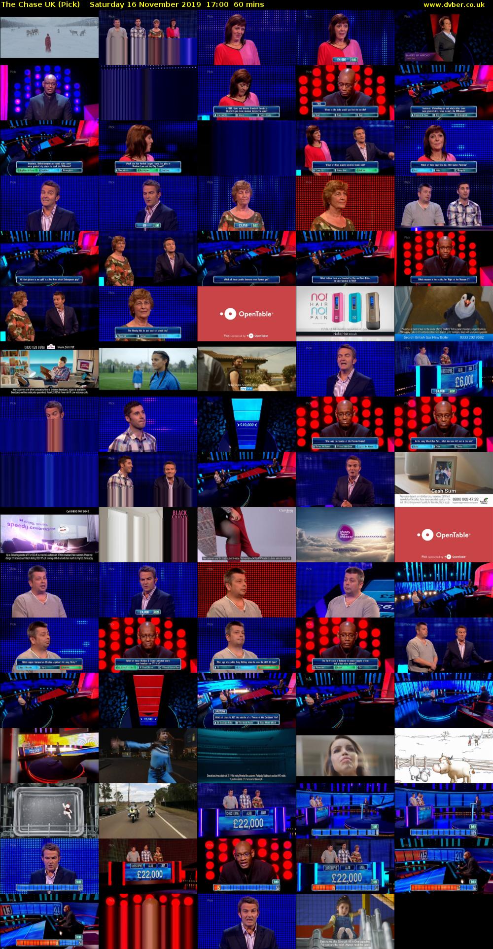 The Chase UK (Pick) Saturday 16 November 2019 17:00 - 18:00