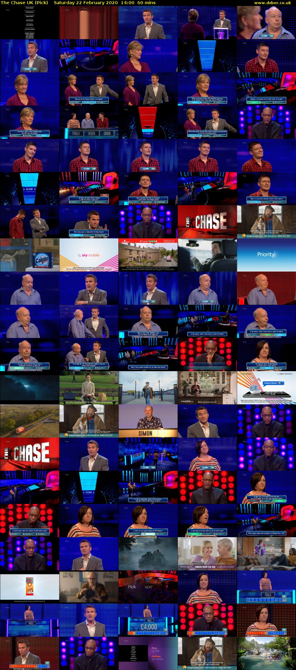 The Chase UK (Pick) Saturday 22 February 2020 14:00 - 15:00