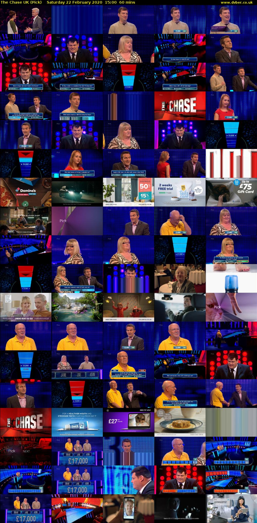 The Chase UK (Pick) Saturday 22 February 2020 15:00 - 16:00