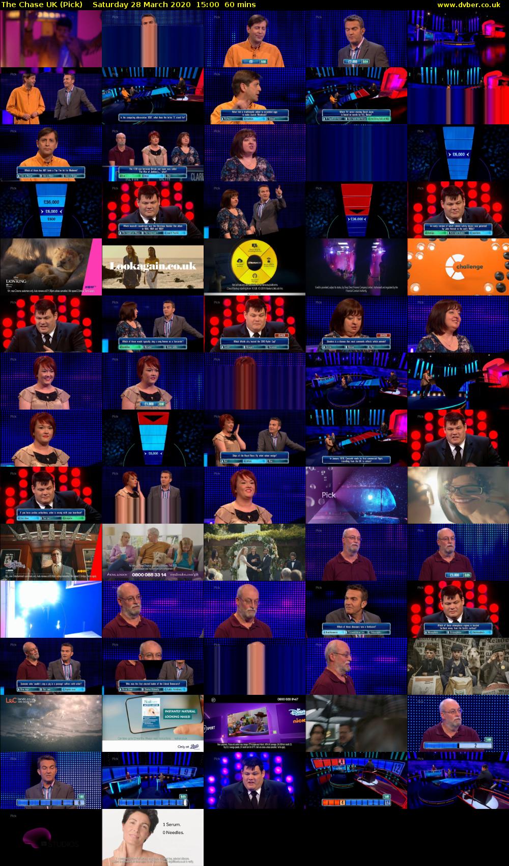 The Chase UK (Pick) Saturday 28 March 2020 15:00 - 16:00