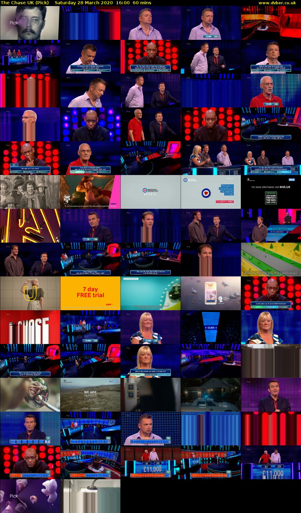 The Chase UK (Pick) Saturday 28 March 2020 16:00 - 17:00